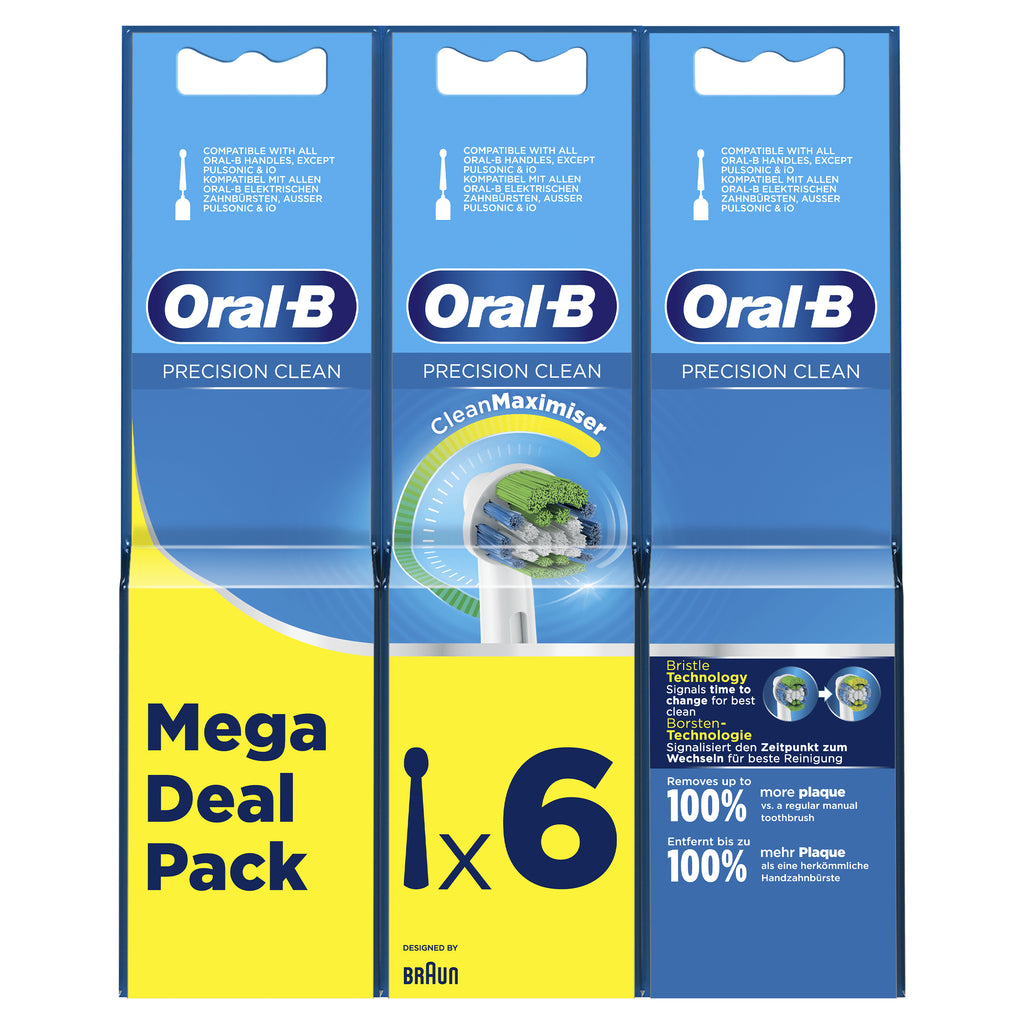 Oral-B Precision Clean 80339528 tête de brosses 6 pièce(s) Blanc