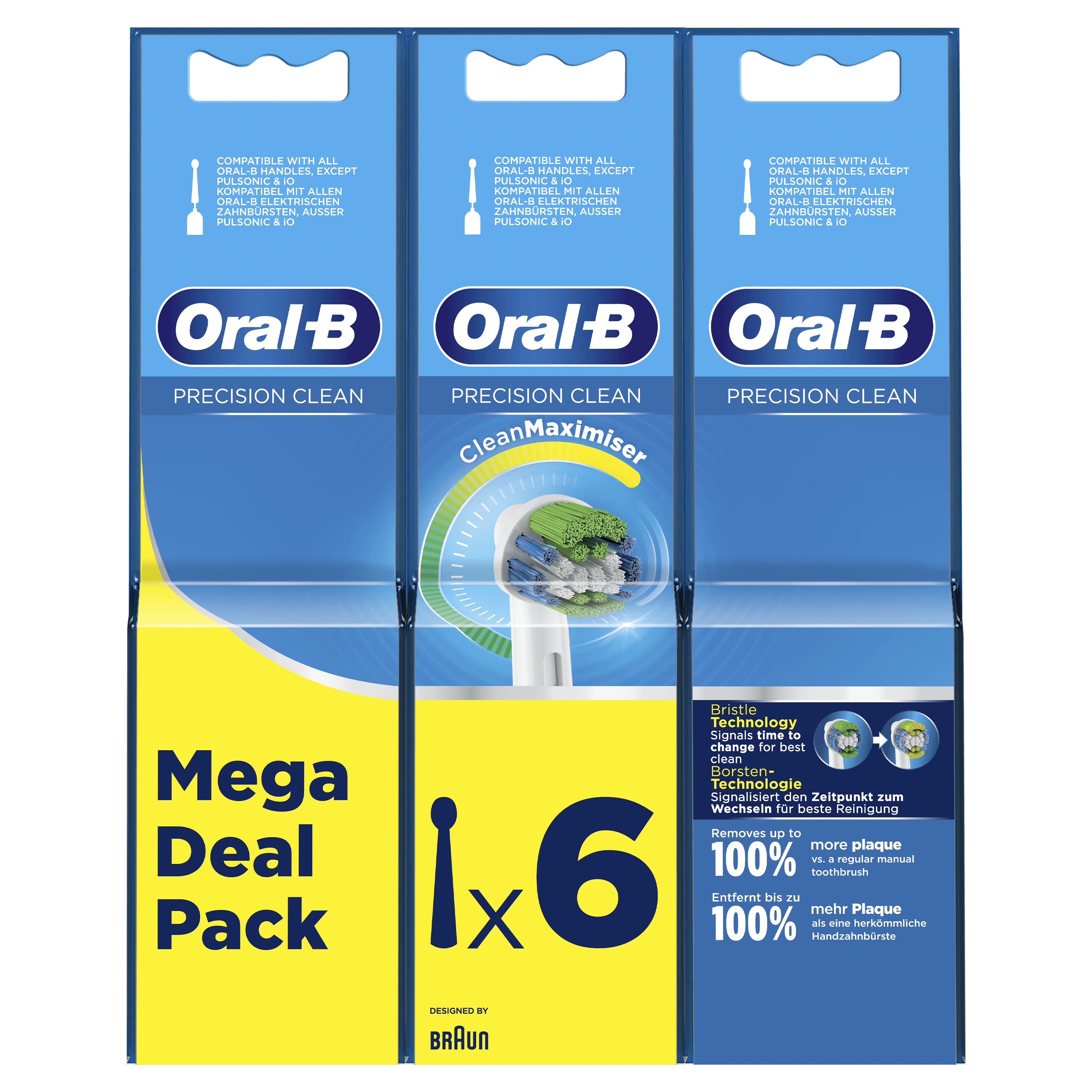 Oral-B Precision Clean 80339528 tête de brosses 6 pièce(s) Blanc