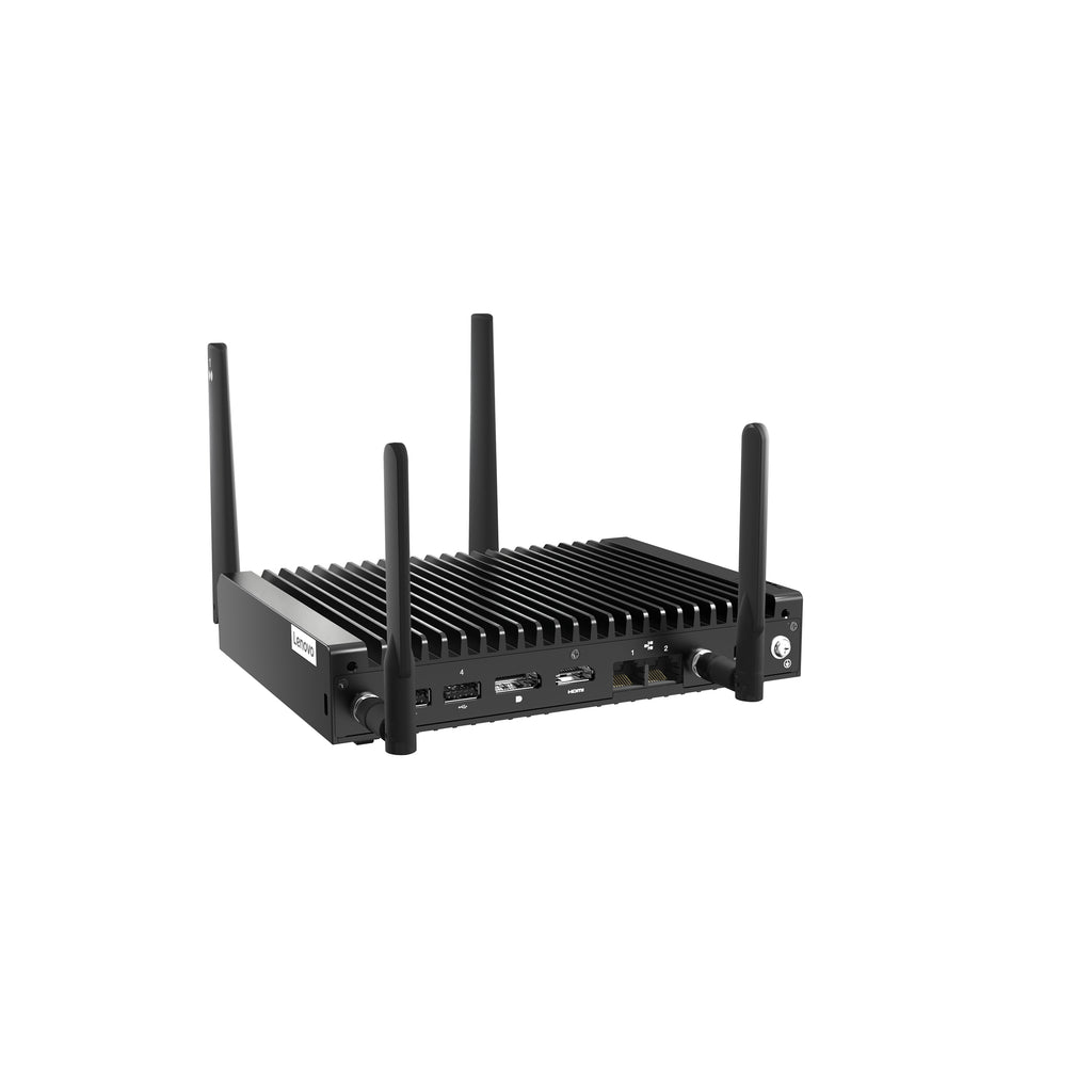 Lenovo ThinkEdge SE10 Mini PC Intel Atom x6425RE 8 Go DDR4 256 Go SSD Windows 11 IoT Enterprise Noir