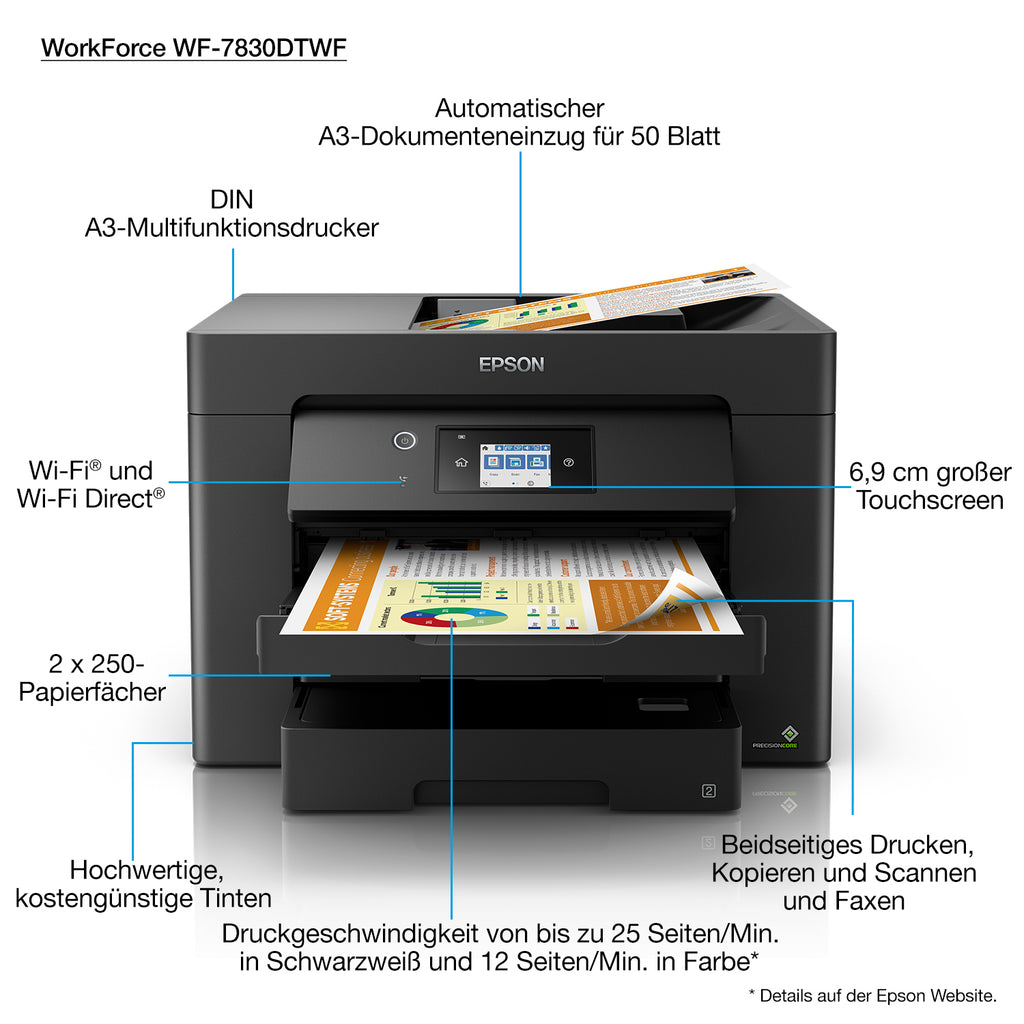 Epson WorkForce WF-7830DTWF Jet d'encre A3 4800 x 2400 DPI Wifi