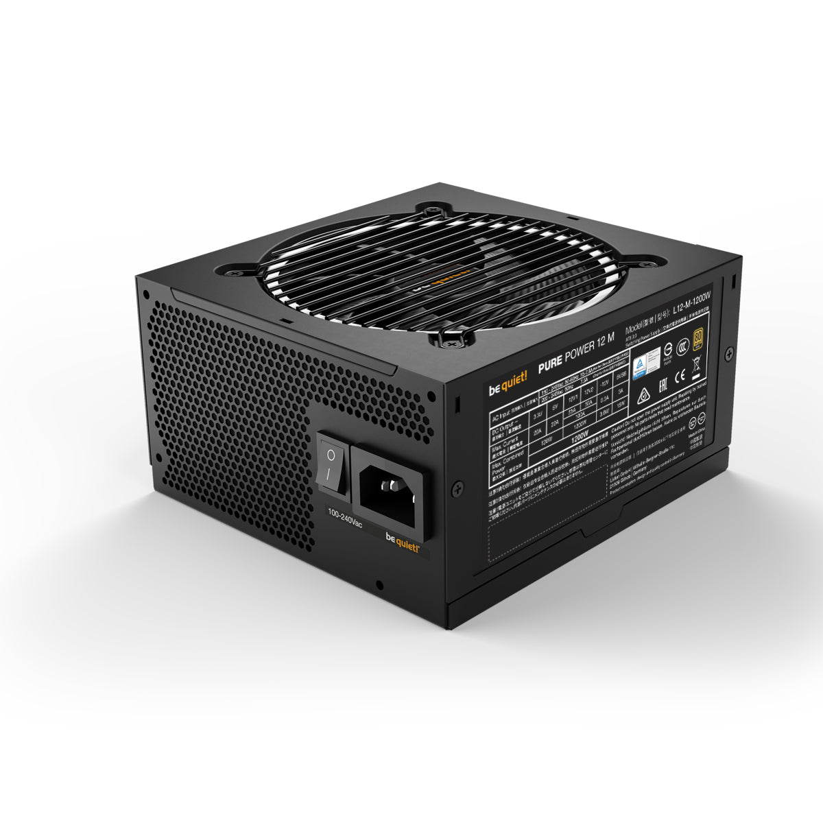 be quiet! Pure Power 12 M 1200 W Alimentation ATX 3.1 80 Plus Gold