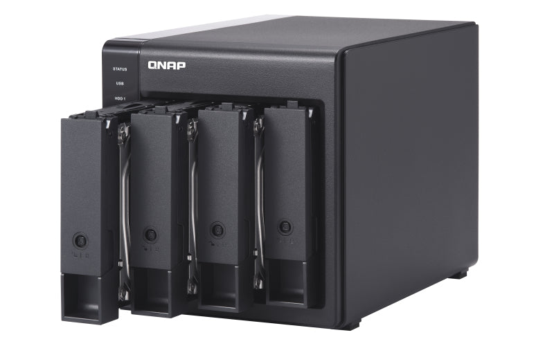 QNAP TR-004 Boîtier de Stockage RAID pour Disques Durs et SSD 2.5/3.5 pouces, Noir