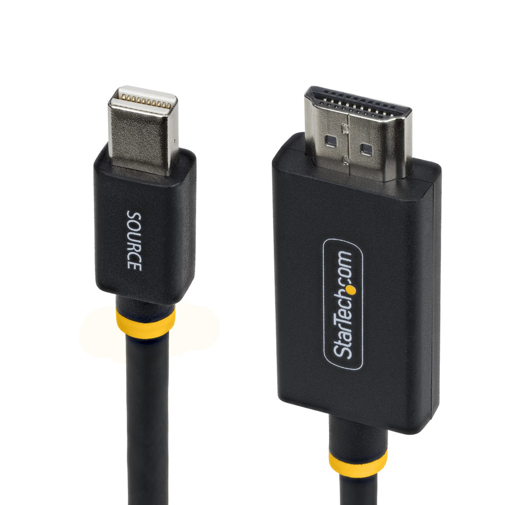 StarTech.com Câble Adaptateur Mini DisplayPort vers HDMI de 2m, 4K 60 Hz avec HBR3/HDCP 2.3/DPCP, MDP vers HDMI 2.0, Convertisseur Vidéo Actif, Mini DisplayPort Desktop vers Moniteur HDMI
