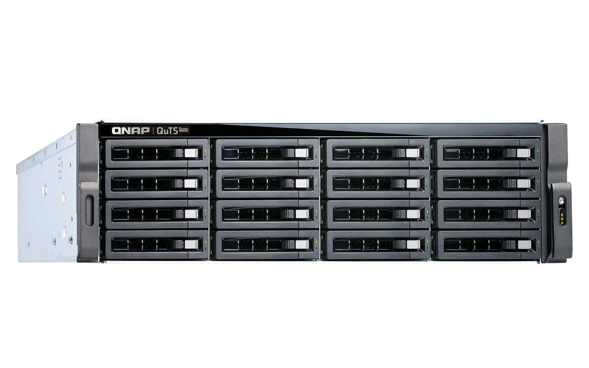 QNAP TS-h1683XU-RP NAS Rack 3U Intel Xeon E E-2236 128 Go DDR4 QuTS hero Noir