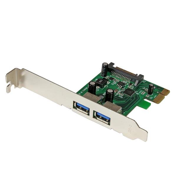 StarTech.com Carte Contrôleur PCI Express vers 2 ports USB 3.0 avec UASP et Alimentation SATA