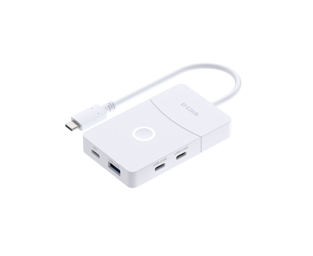 D-Link DUP-501 hub & concentrateur USB 3.2 Gen 1 (3.1 Gen 1) Type-C 5000 Mbit/s Blanc
