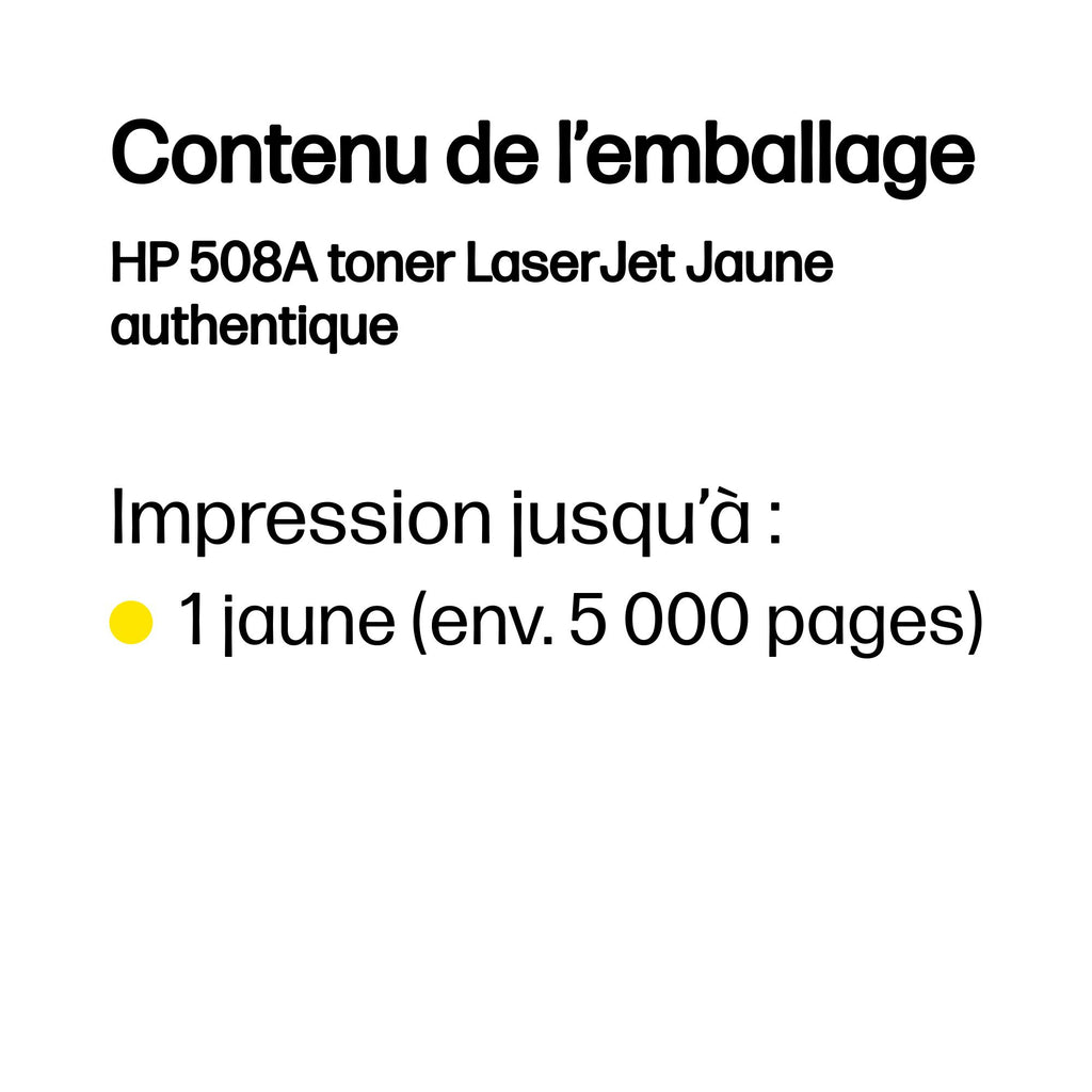 HP 508A toner LaserJet Jaune authentique