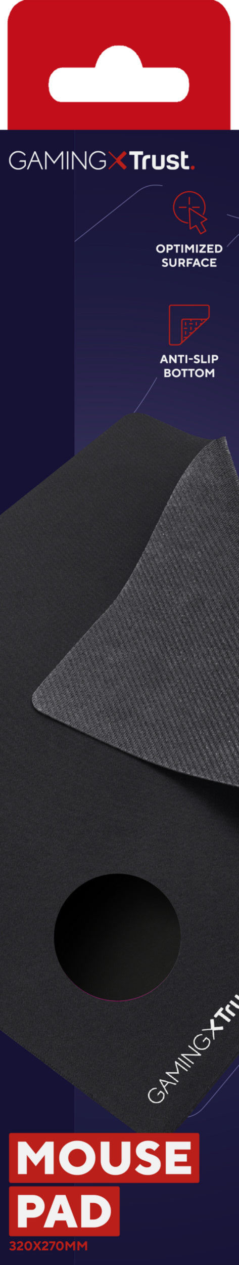 Trust GXT 754 Tapis de souris de jeu Noir
