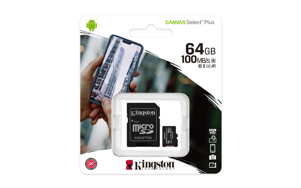Kingston Canvas Select Plus microSDXC 64GB 100MB/s - vue 5