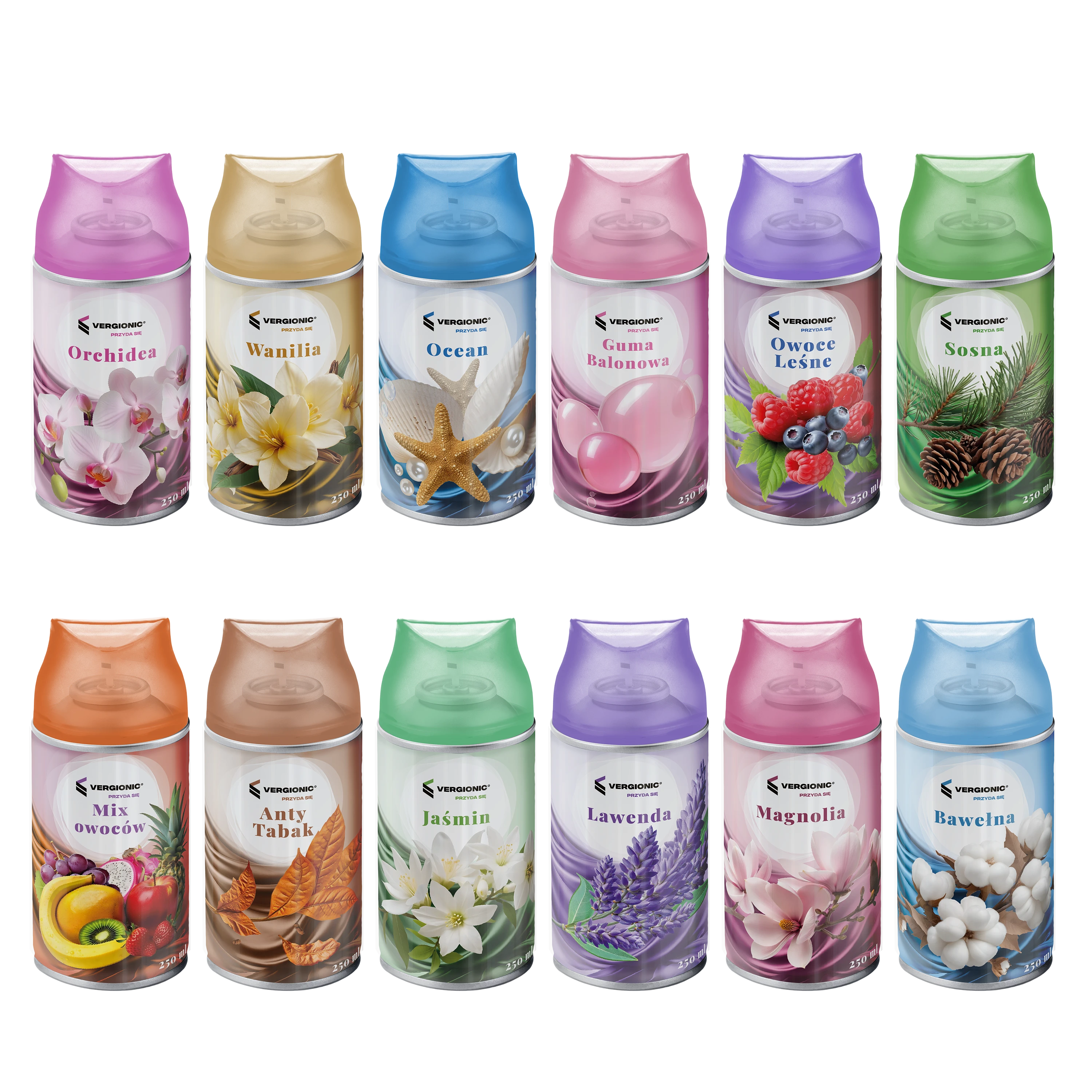 ODŚWIEŻACZ POWIETRZA ZAPAS 250 ML MIX ZAPACHÓW DO DOMU BIURA UNIWERSALNY