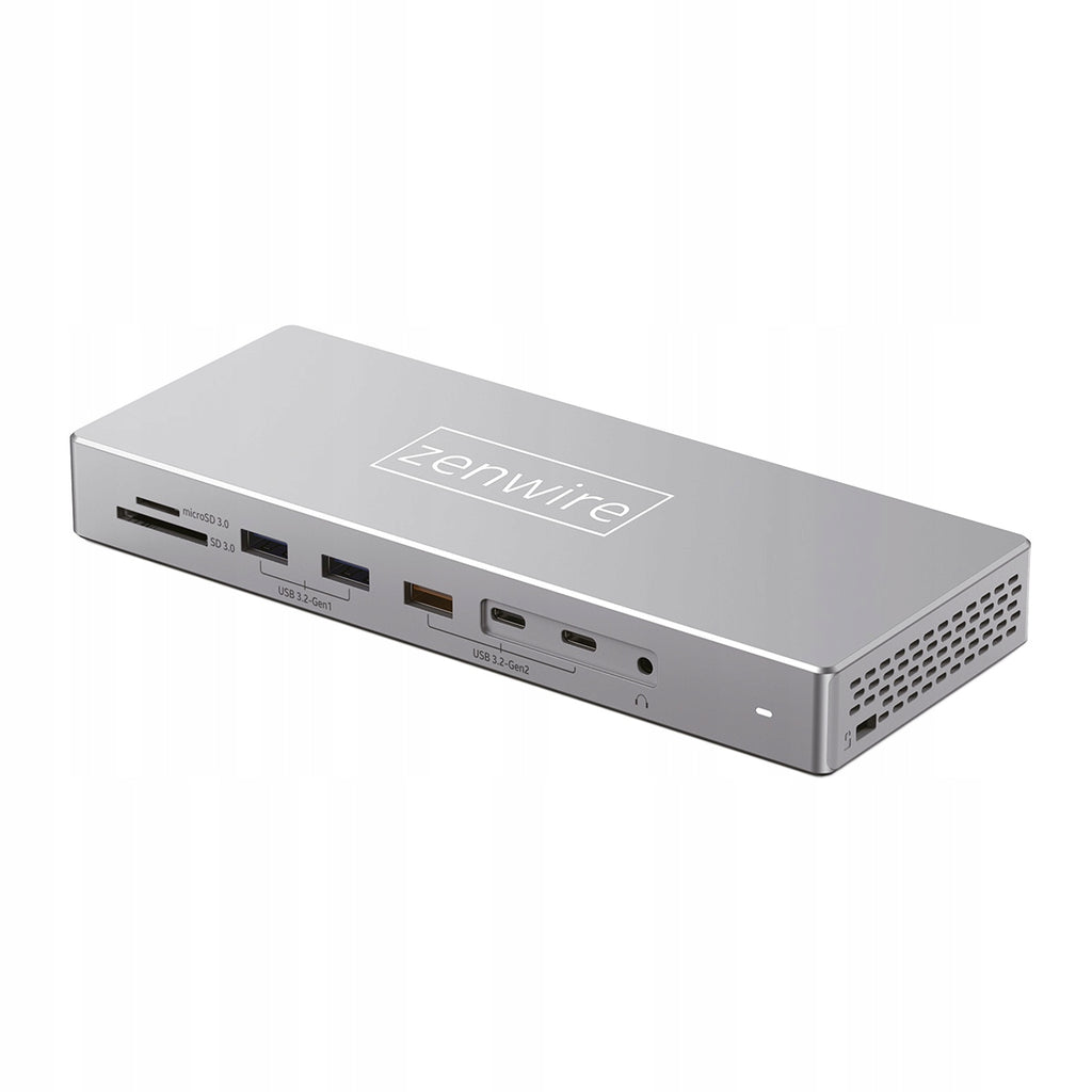 Station d'accueil USB-C 16-en-1 avec 2 ports HDMI 4K 60 Hz, DisplayPort 1.4, USB et prise SD  Zenwire  BS-HD1601