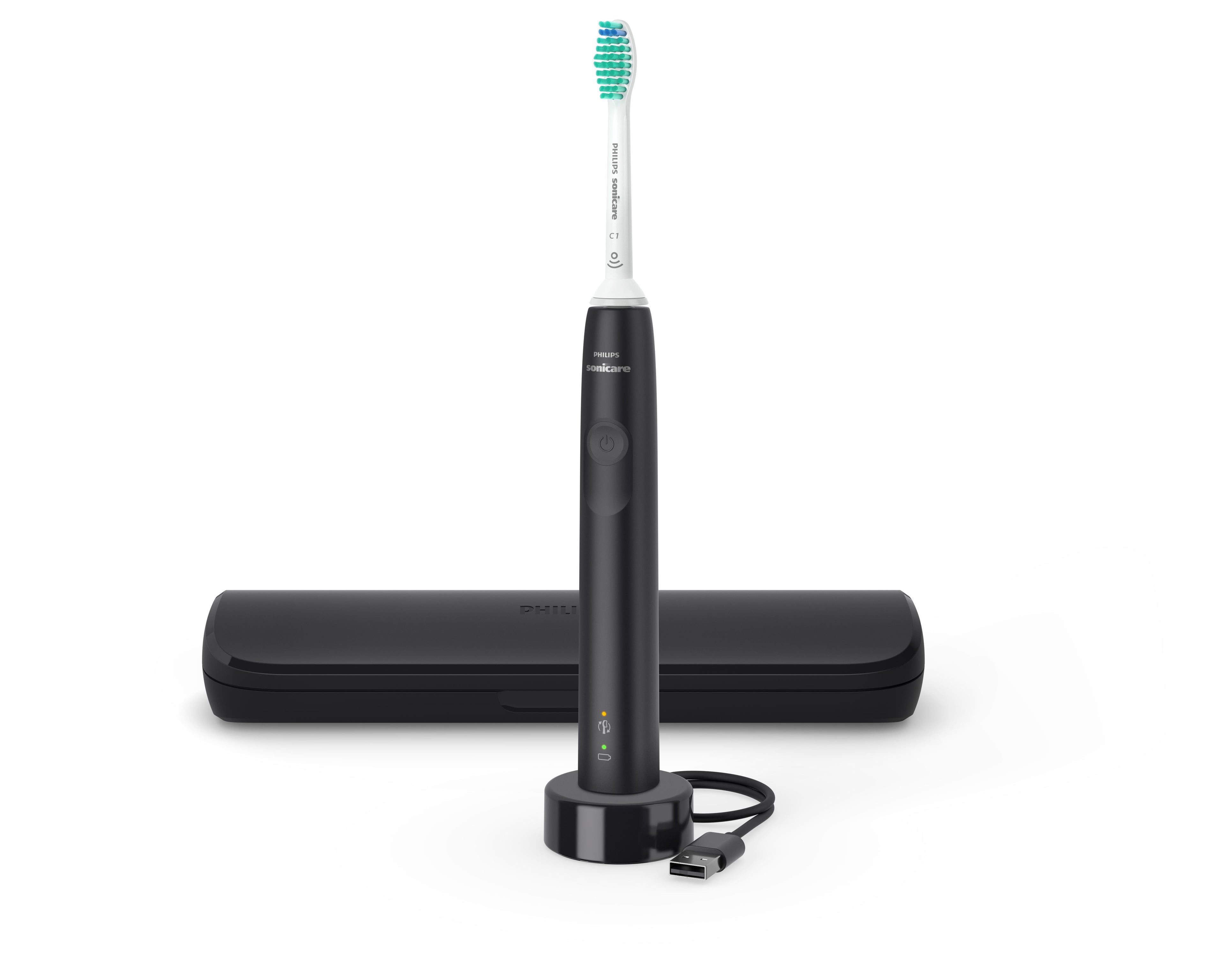 Philips 3100 series HX3673/14 Brosse à dents électrique + Housse de voyage - Noire