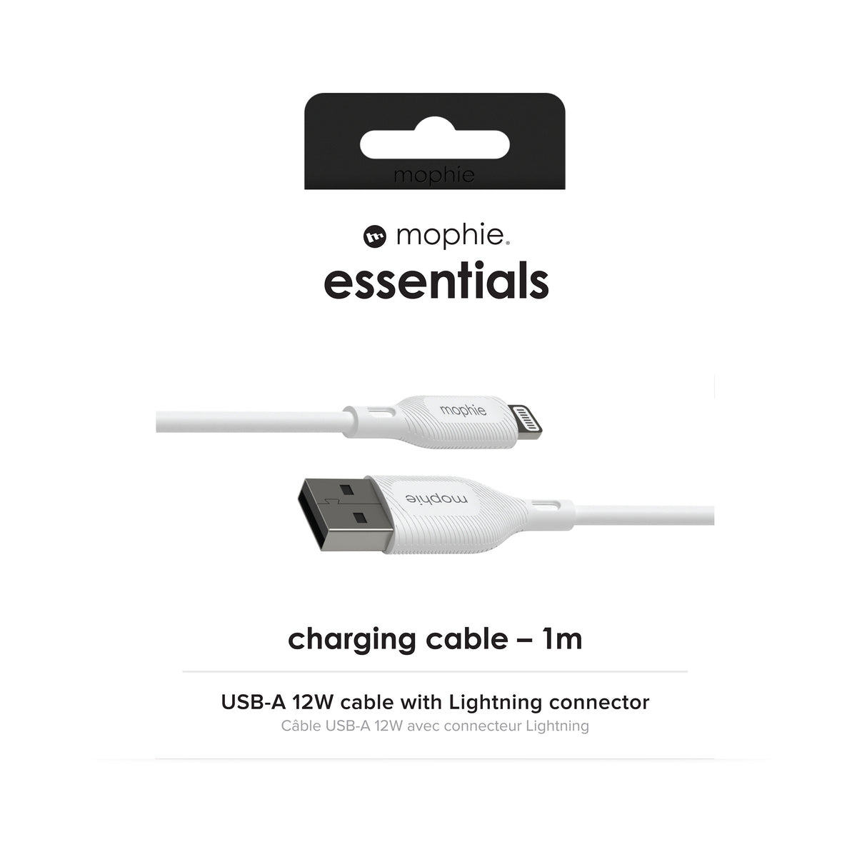 mophie essentials charging cables | 1M Blanc