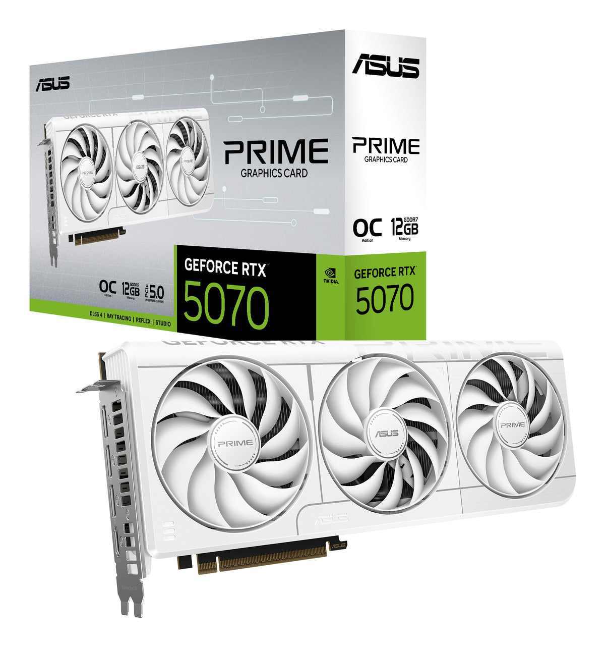 ASUS Prime GeForce RTX 5070 12 Go GDDR7 White