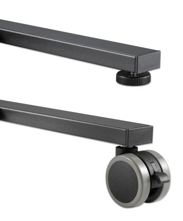 Manhattan Support sur roulettes pour TV/moniteurs, écrans 34" à 55", Compatibilité VESA : de 200x200 à 400x400 mm (vérifiez les dimensions des quatre trous de fixation à l’arrière), charge max. 35 kg, hauteur réglable sur 4 niveaux
