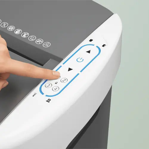 Leitz IQ OptiMax Autofeed Office 300 P5 destructeur de papier Découpage par micro-broyage 55 dB 22,5 cm Blanc - vue 8