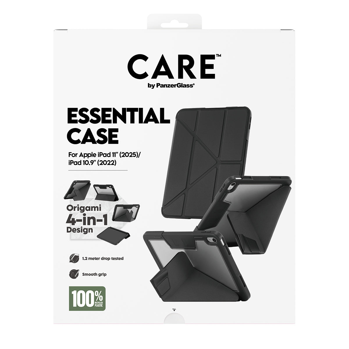 PanzerGlass CARE™ by ®™ by Essential Case Black iPad 11" (2025) | iPad 10.9'' (2022) coque de protection pour téléphones portables Housse Noir