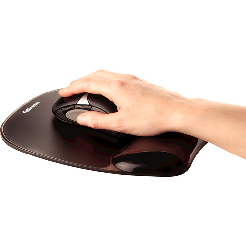 Fellowes 9112101 Tapis de Souris avec Repose-Poignet en Gel, Noir