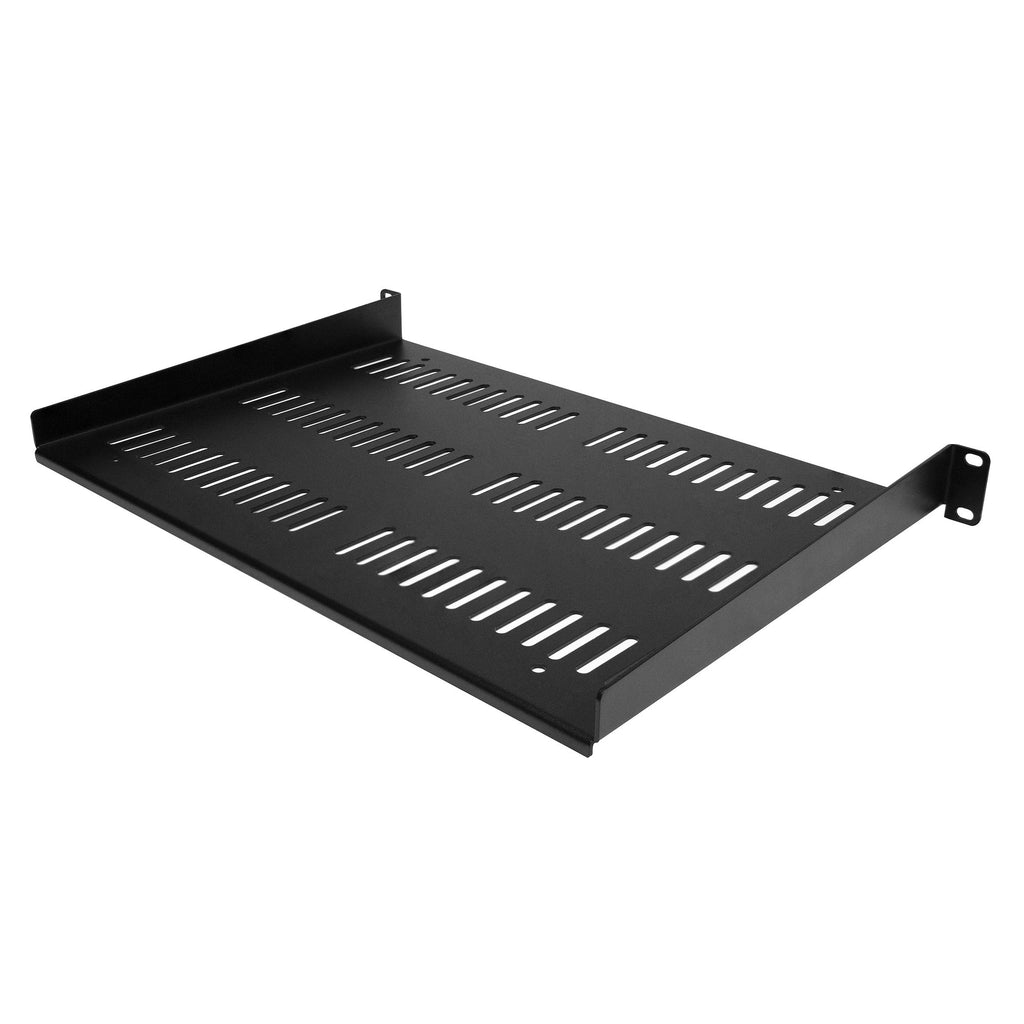 StarTech.com Étagère Rack 19 pouces 1U Ventilée, Profondeur 30,5 cm, Capacité 25 kg, Noir