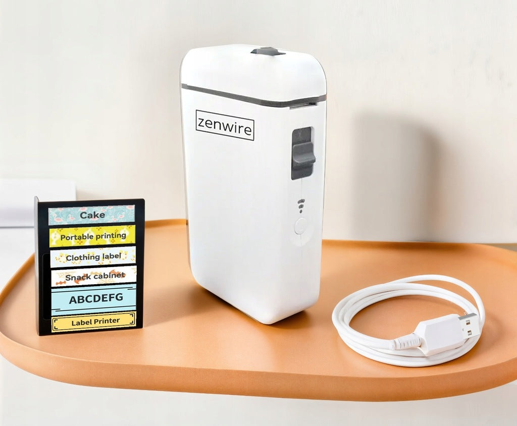 Mini-imprimante thermique portable pour étiquettes et autocollants, Bluetooth et USB-C, Zenwire TP-110