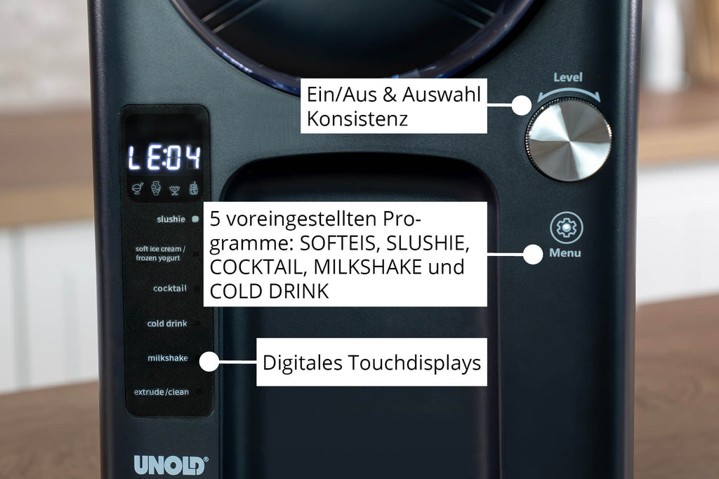 Unold 2in1-Slush und Softeismaschine Sofie 48956 1400 L 150 W Noir - vue 5