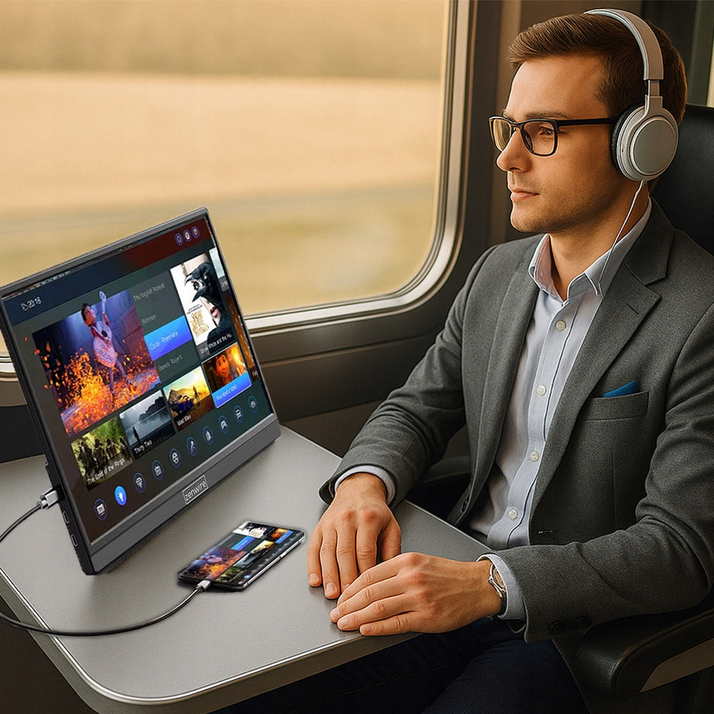 M9P USB-C Full HD 1920x1080 IPS HDR HDMI Moniteur portable pour ordinateur portable 15,6 pouces