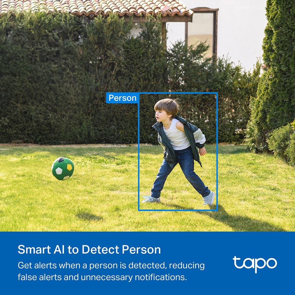 TP-Link Tapo C410 Caméra de Sécurité IP Extérieure, Résolution 2304 x 1296 pixels, Forme Balle, Blanc