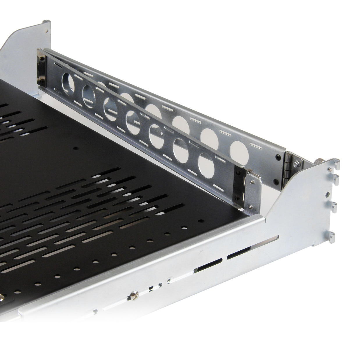 StarTech.com Étagère Coulissante Ventilée 2U pour Rack Serveur 19", Profondeur Réglable 70,3-80,2cm, 22,6kg