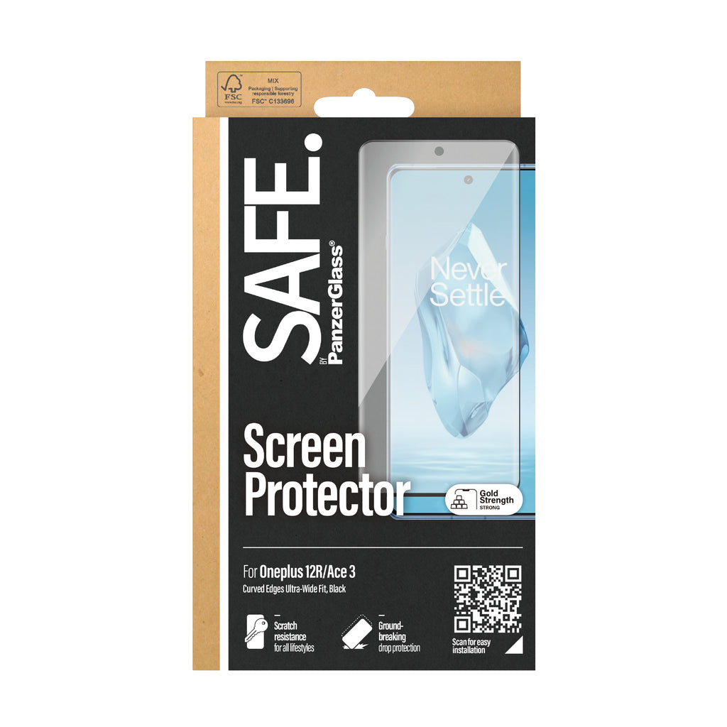PanzerGlass SAFE. by ® Screen Protector OnePlus 12R | Ultra-Wide Fit Protection d'écran transparent 1 pièce(s)