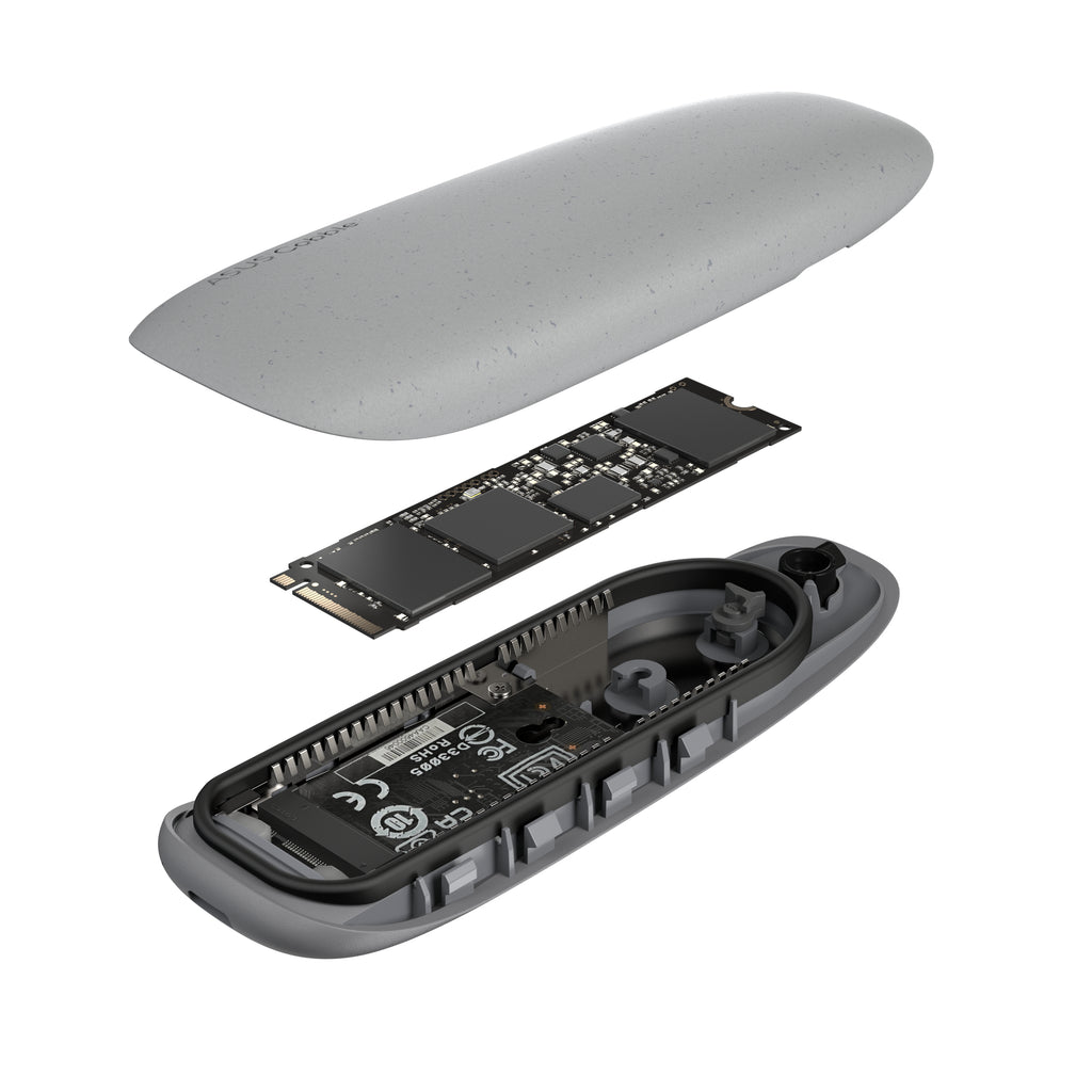 ASUS COBBLE Boîtier SSD M.2 Gris, USB Type-C, 10 Gbit/s