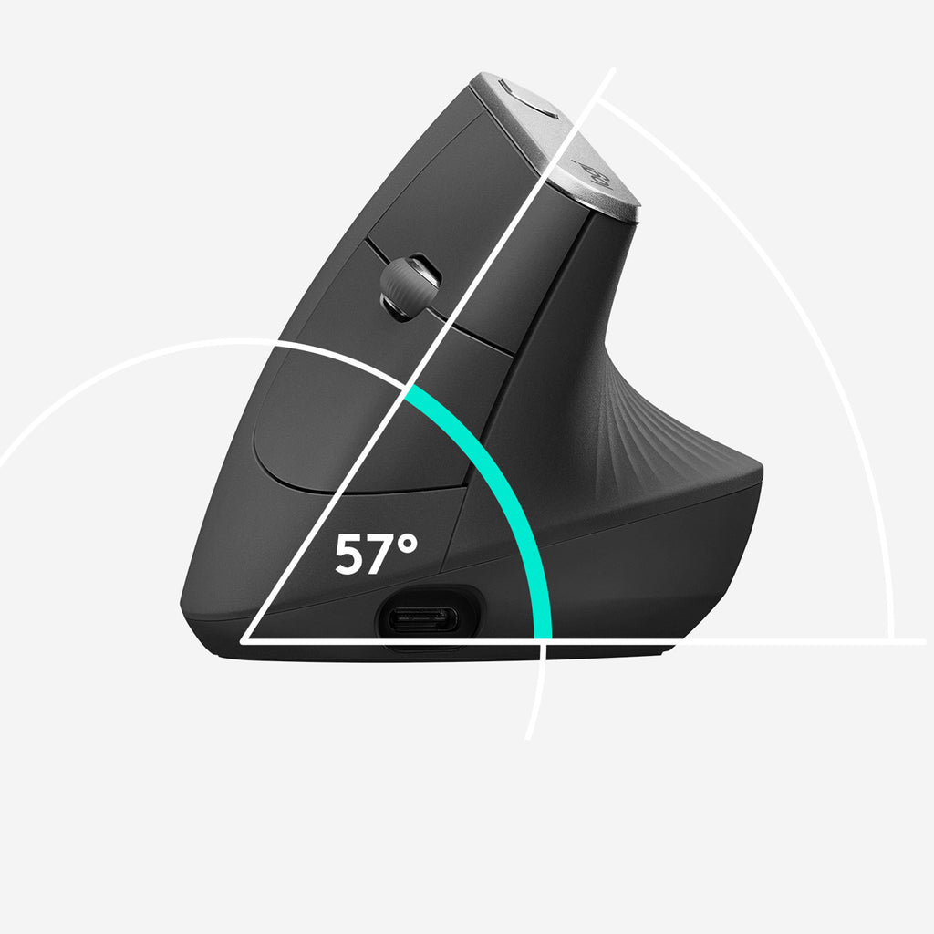 Logitech MX Vertical Souris Optique Sans Fil, Noir