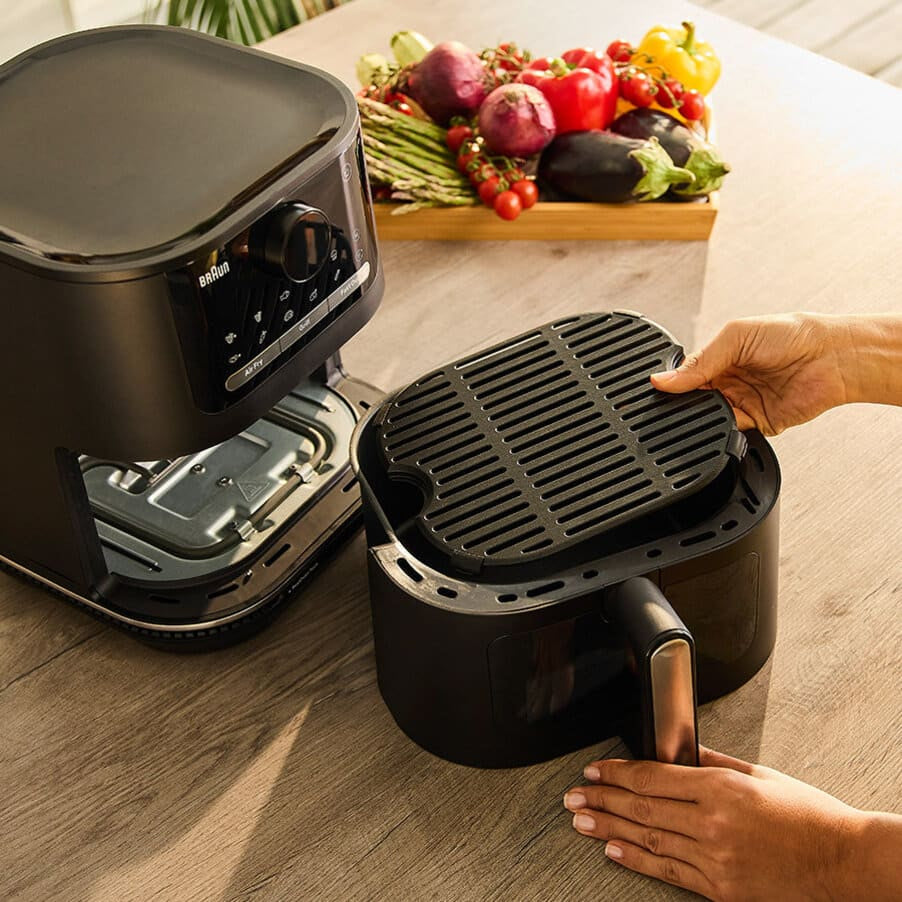 Braun HF 5075 Unique Autonome 2000 W Friteuse d’air chaud Noir, Gris