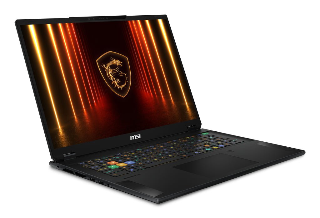 MSI Stealth 18 HX AI A2XWIG-042 Intel Core Ultra 9 275HX Ordinateur portable 45,7 cm (18") UHD+ 64 Go DDR5-SDRAM 2 To SSD NVIDIA GeForce RTX 5080 Wi-Fi 7 (802.11be) Windows 11 Pro Noir - vue 3