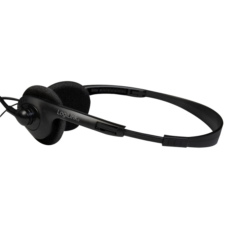 LogiLink HS0055 casque Avec fil Arceau Musique/Quotidien Noir