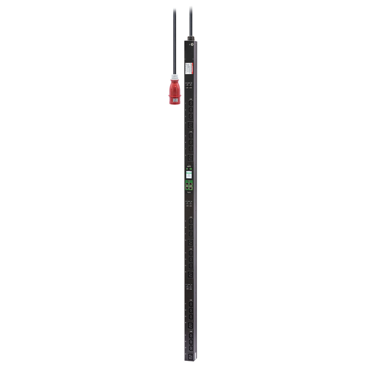 APC Easy Rack PDU Metered 0U Triphasé 22kW 230V 32A, 18x C13 et 6x C19, Entrée IEC60309 3P+N+PE