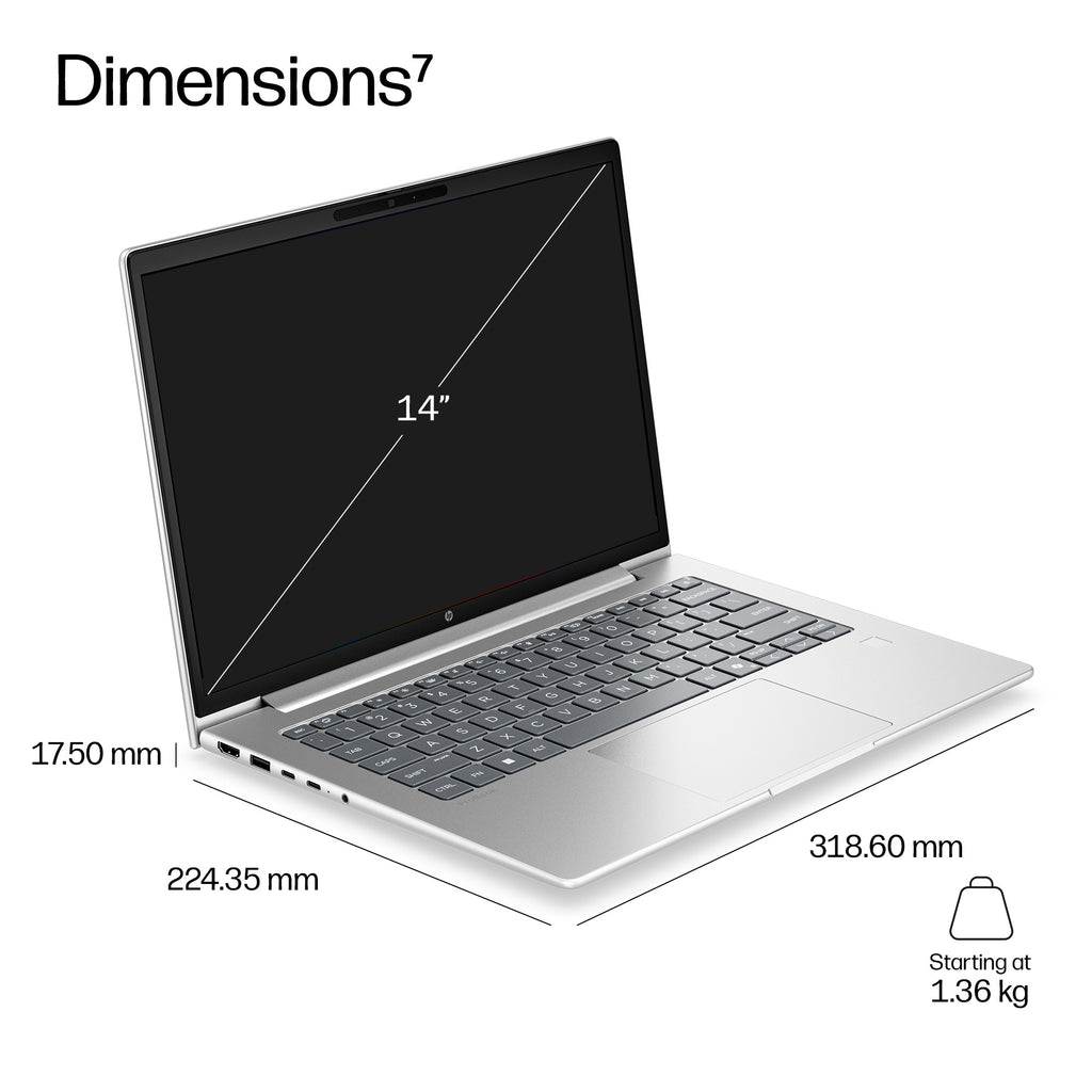 HP ProBook 4 G2i 14 AI Intel Core 5 320 14inch WUXGA AG LED UWVA UMA Webcam 16GB DDR5 512GB SSD be+BT 3C Batt FPS W11P 1