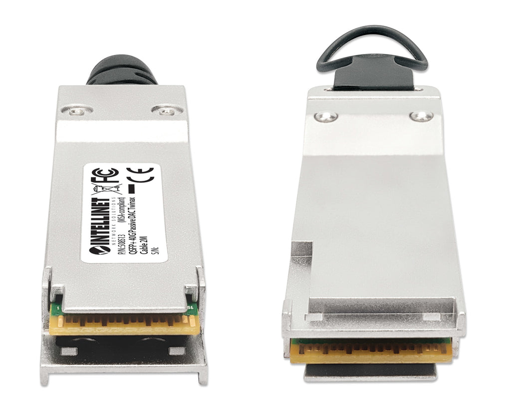 Intellinet 508513 câble InfiniBand et à fibres optiques 2 m QSFP+ Noir, Argent