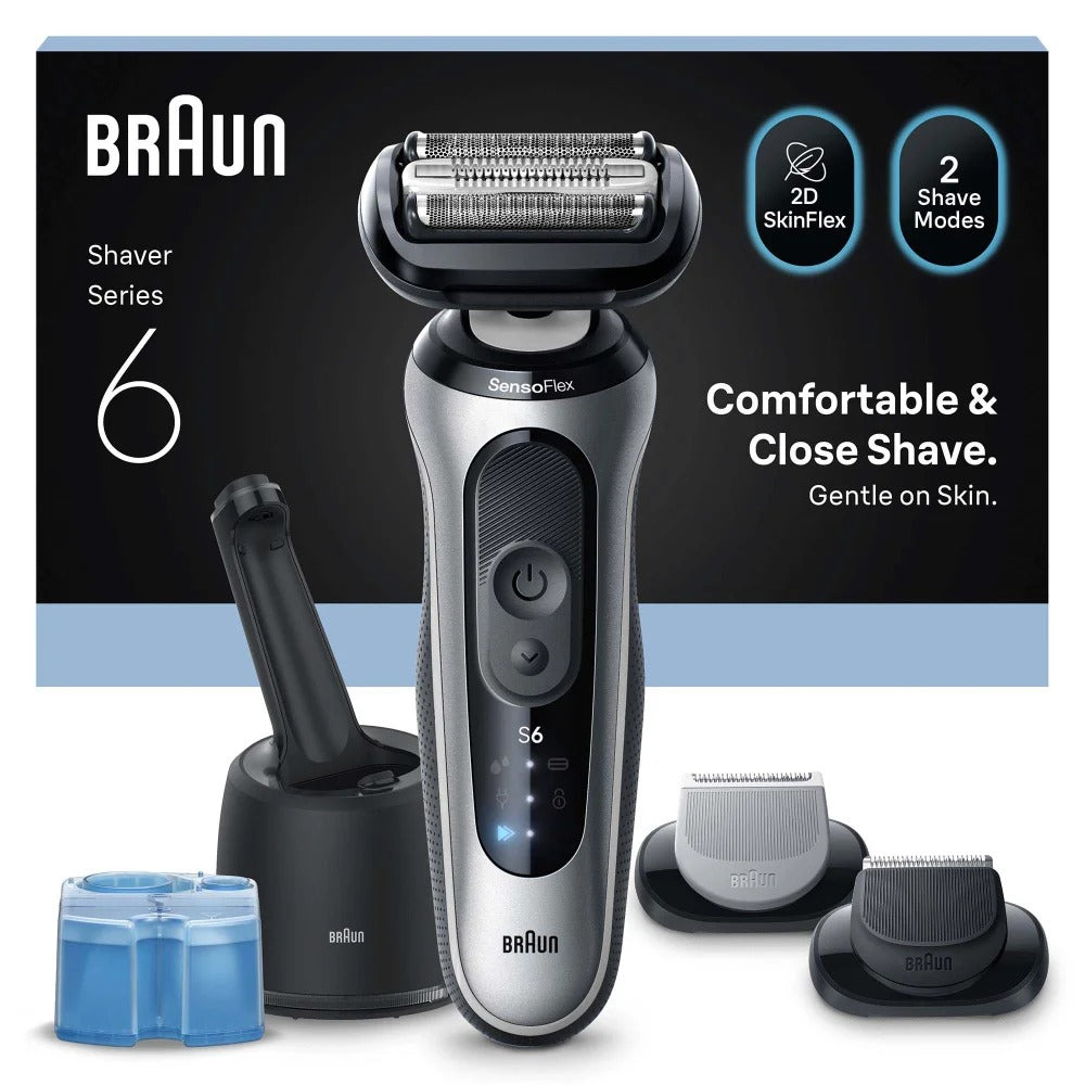 Braun Series 6 62-S7650cc Rasoir à grille Tondeuse Argent