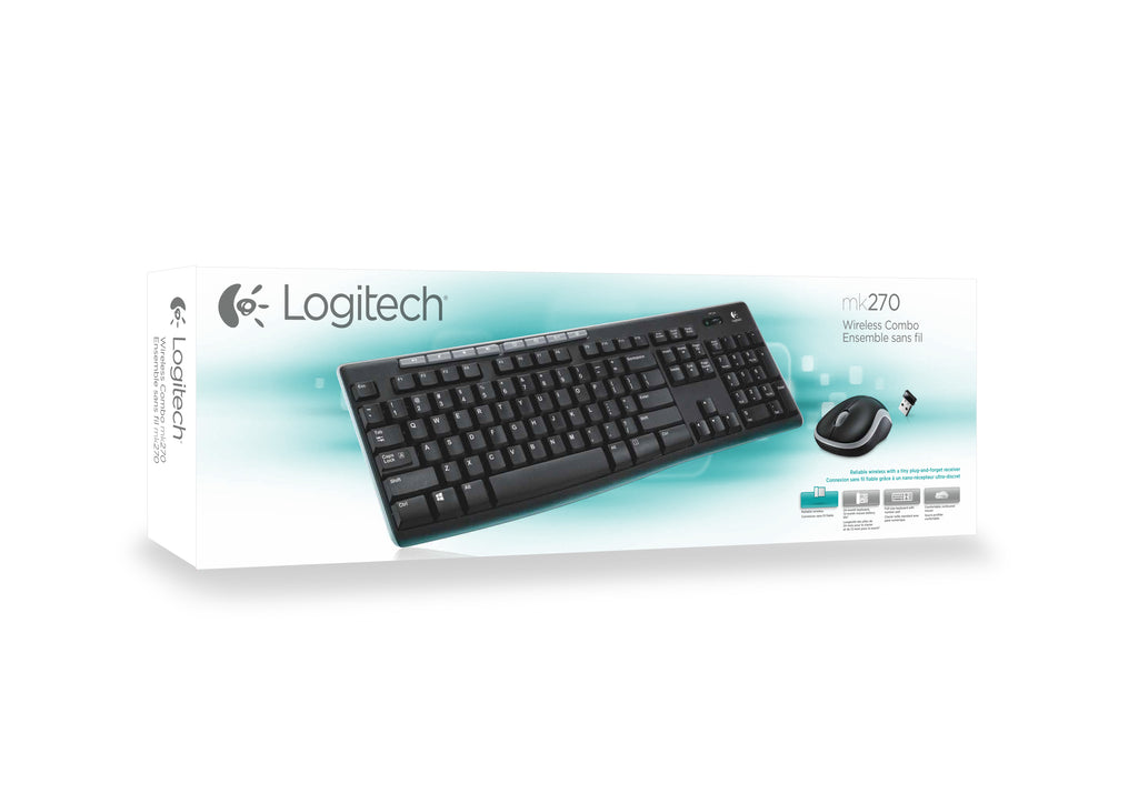 Logitech MK270 Ensemble Clavier et Souris Sans Fil, Disposition Nordique