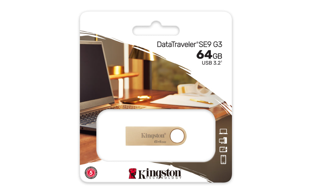 Kingston Technology DataTraveler 64Go 220Mo/s Clé USB 3.2 Gen 1 Métal SE9 G3