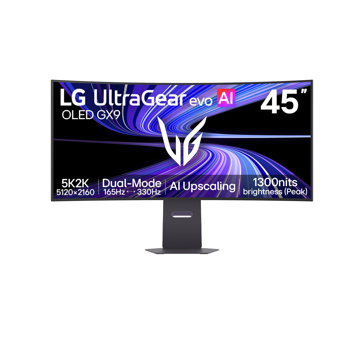 LG 45GX950B-B 45 OLED 5120 x 2160 (UltraWide) HDMI DisplayPort 165 Hz - vue 2