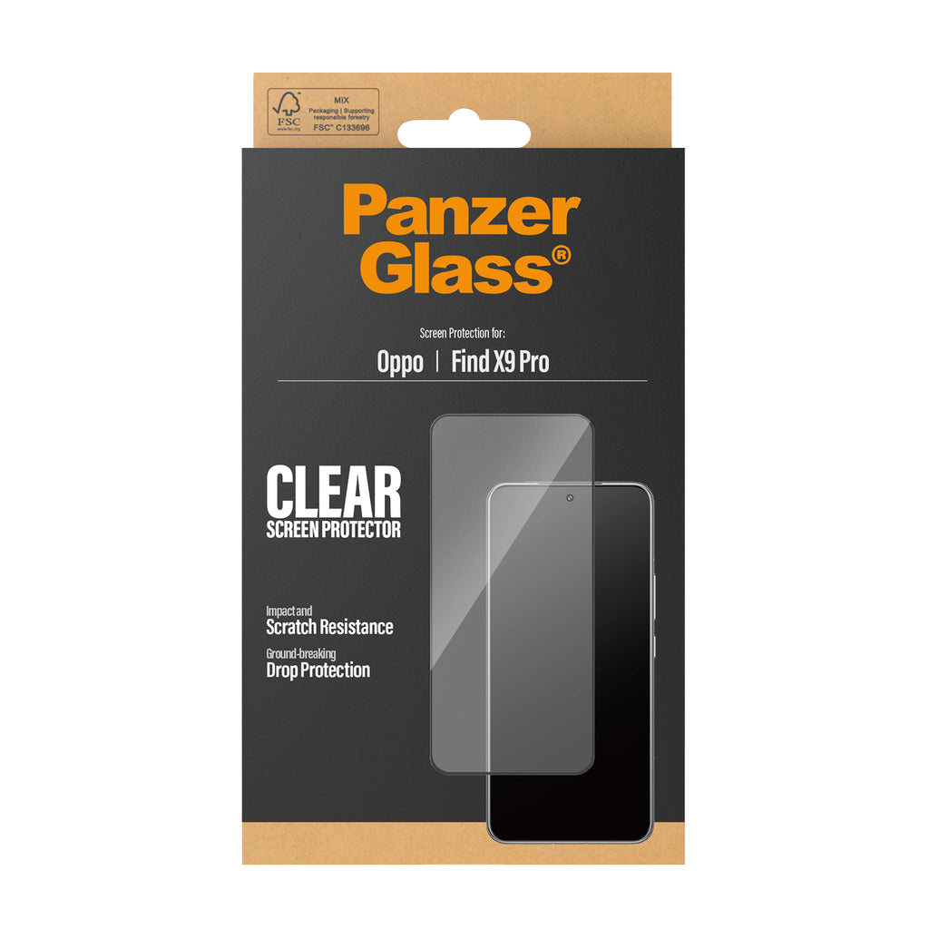 PanzerGlass ® Screen Protector OPPO Find X9 Pro | Ultra-Wide Fit Protection d'écran transparent 1 pièce(s)