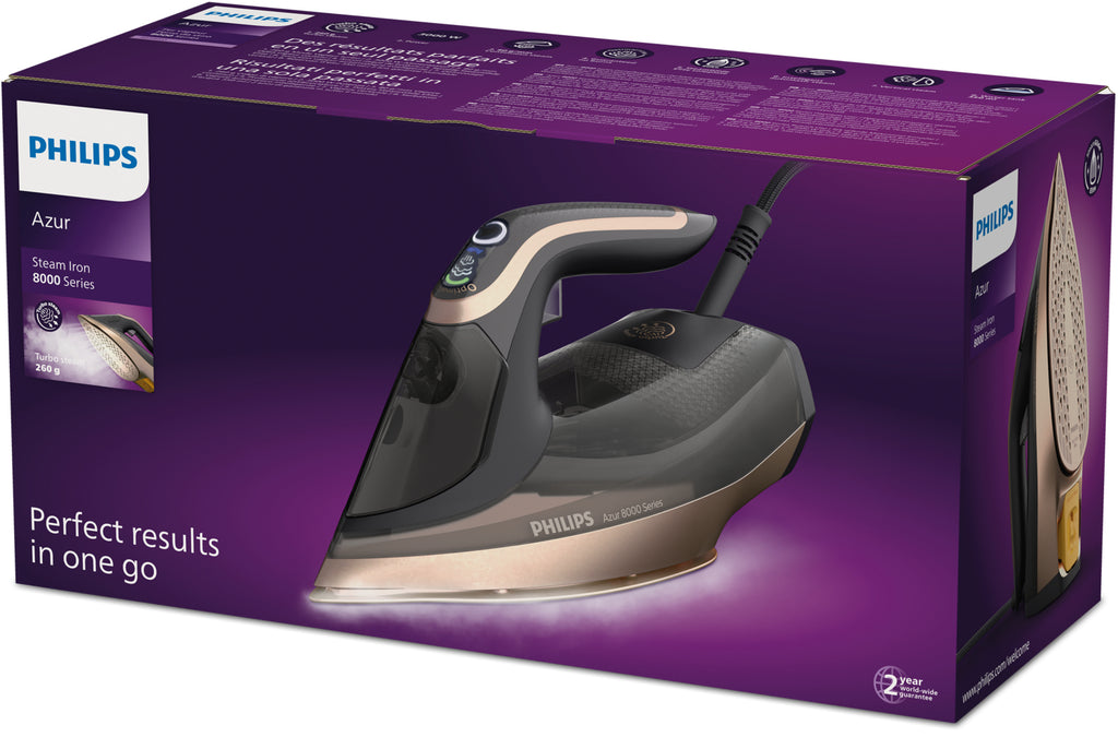 Philips DST8041/80 fer à repasser Fer à vapeur Semelle SteamGlide Elite 3000 W Noir