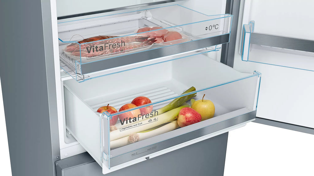 Bosch Bosch Serie 6 KGE49AICA réfrigérateur-congélateur Pose libre 419 L Acier inoxydable