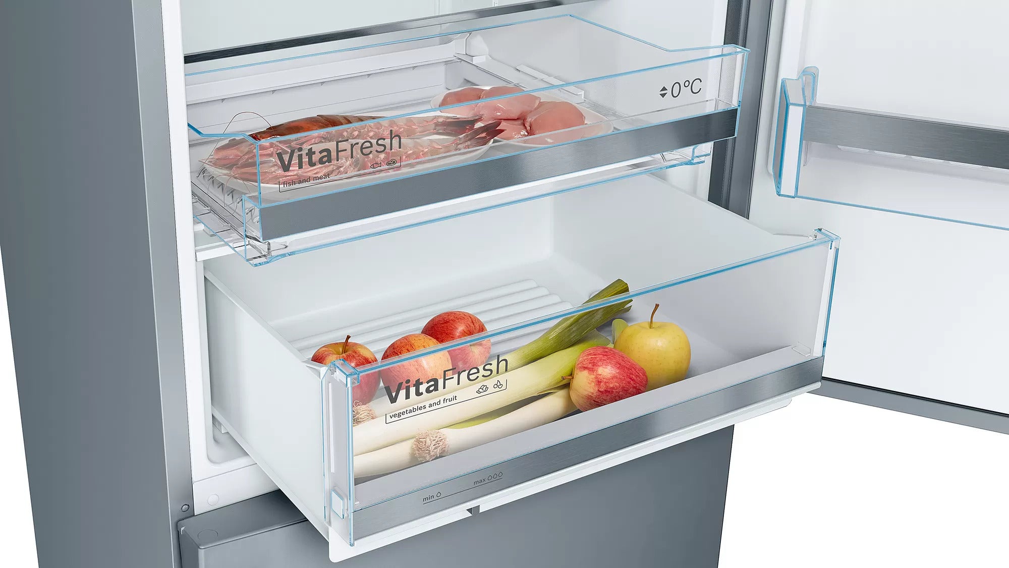 Bosch Bosch Serie 6 KGE49AICA réfrigérateur-congélateur Pose libre 419 L Acier inoxydable
