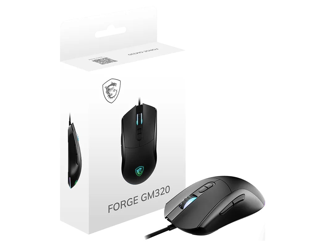 MSI FORGE GM320 souris Gaming Ambidextre USB Type-A Optique 12800 DPI