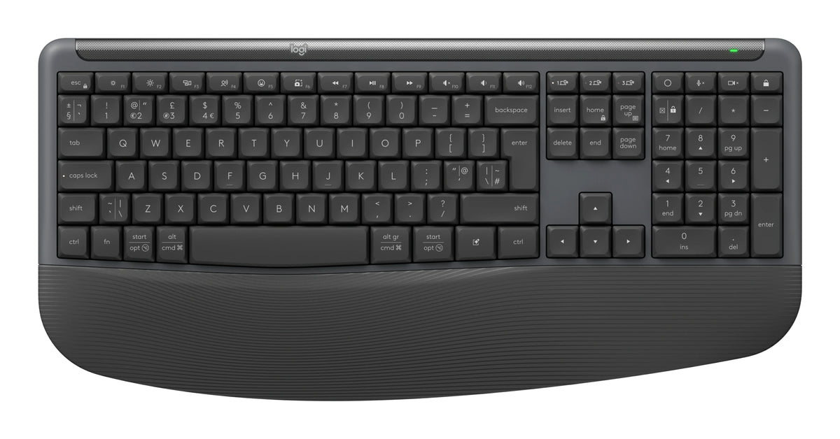 Logitech Signature Comfort Plus Combo MK880, Ensemble Clavier et Souris Sans Fil, Disposition Nordique, Graphite