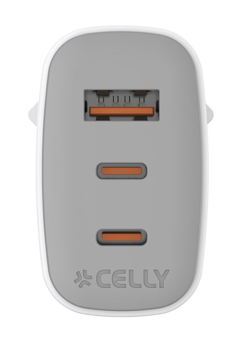 Chargeur Secteur USB-C pour Smartphone et Tablette, 2 Ports USB-C, Blanc, Modèle UPTC1USB2USBC65