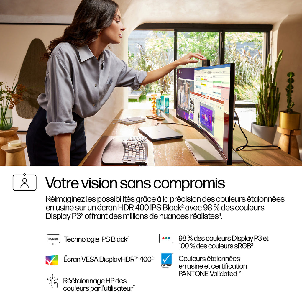 HP Series 7 Pro Écran de conférence WQHD 34 pouces - 734pm Sans PVC - vue 7
