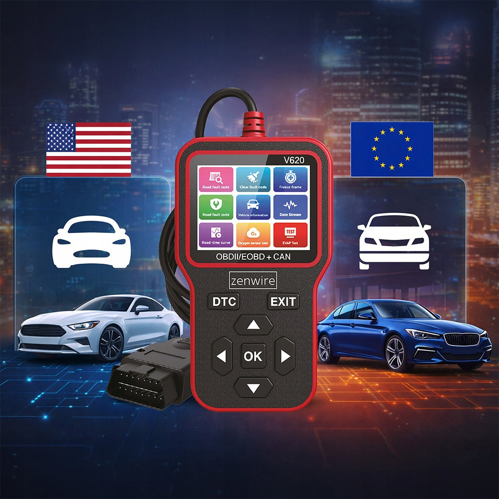Interface, testeur, scanner de diagnostic, écran OBD2, ELM327, CAN, ordinateur Zenwire V620